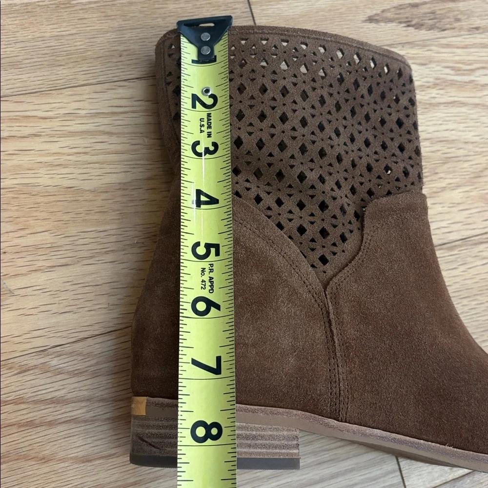 MICHAEL KORS Sunny Ankle Boots $195 Leather Suede Booties Caramel Brown 8.5 - Picture 5 of 16